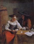 OCHTERVELT, Jacob, The Declaration of Love to the Woman Reading